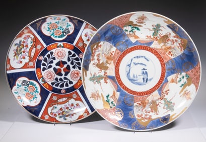 (2) JAPANESE IMARI PORCELAIN CHARGERS