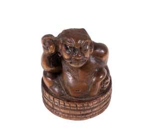 19TH C. JAPANESE HARDWOOD NETSUKE