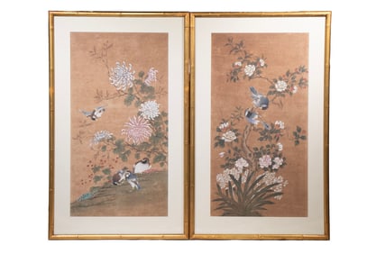 PAIR OF EARLY 19TH C. JAPANESE WATERCOLORS