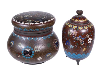 (2 PCS) JAPANESE CLOISONNE