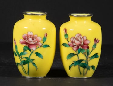 PR JAPANESE CLOISONNE VASES