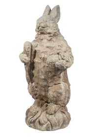 CEMENT RABBIT GARDEN FIGURE