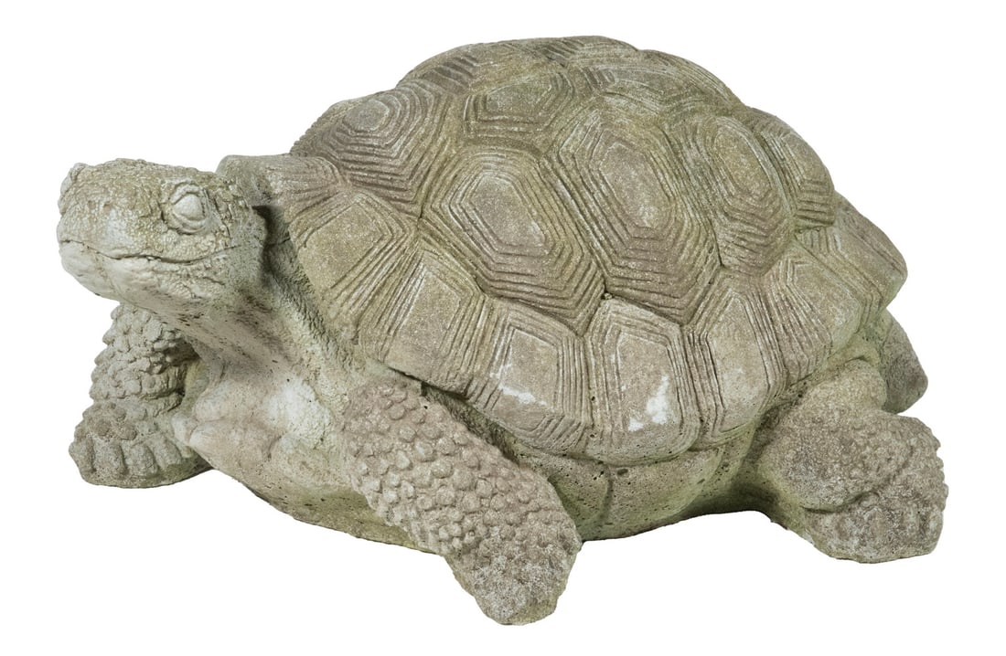 CEMENT TORTOISE GARDEN FIGURE (1 of 2)