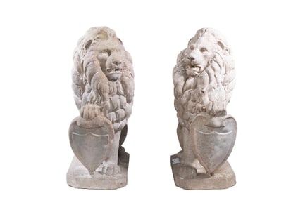 PR CEMENT LION GARDEN FIGURES