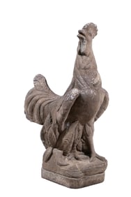 CEMENT ROOSTER GARDEN FIGURE