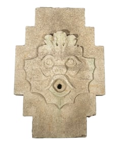 ART DECO CAST STONE GARDEN FOUNTAIN HEAD