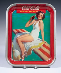 VINTAGE COCA COLA BATHING BEAUTY SERVING TRAY