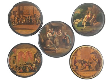 PAPER MACHE SNUFF BOX COLLECTION