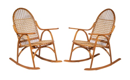 PR VERMONT TUBBS SNOWSHOE FORM ROCKING CHAIRS