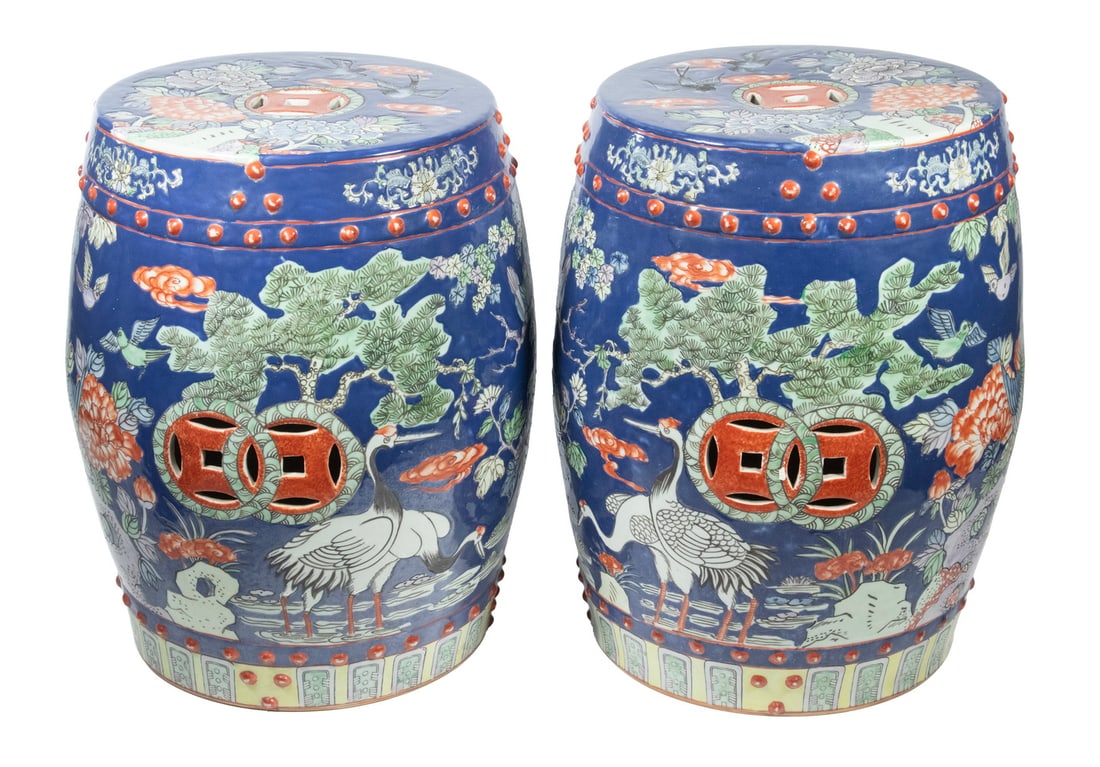 PR CHINESE PORCELAIN GARDEN STOOLS (1 of 4)