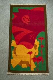VLADIMIR LENIN PICTORIAL WOVEN RUG