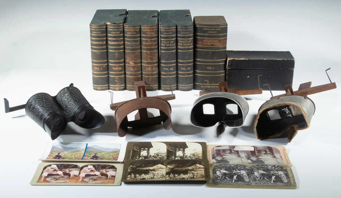 STEREOVIEW CARD COLLECTION & (4) VIEWERS (1 of 4)