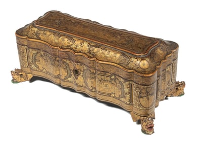 CHINESE EXPORT LACQUERED JEWELRY BOX