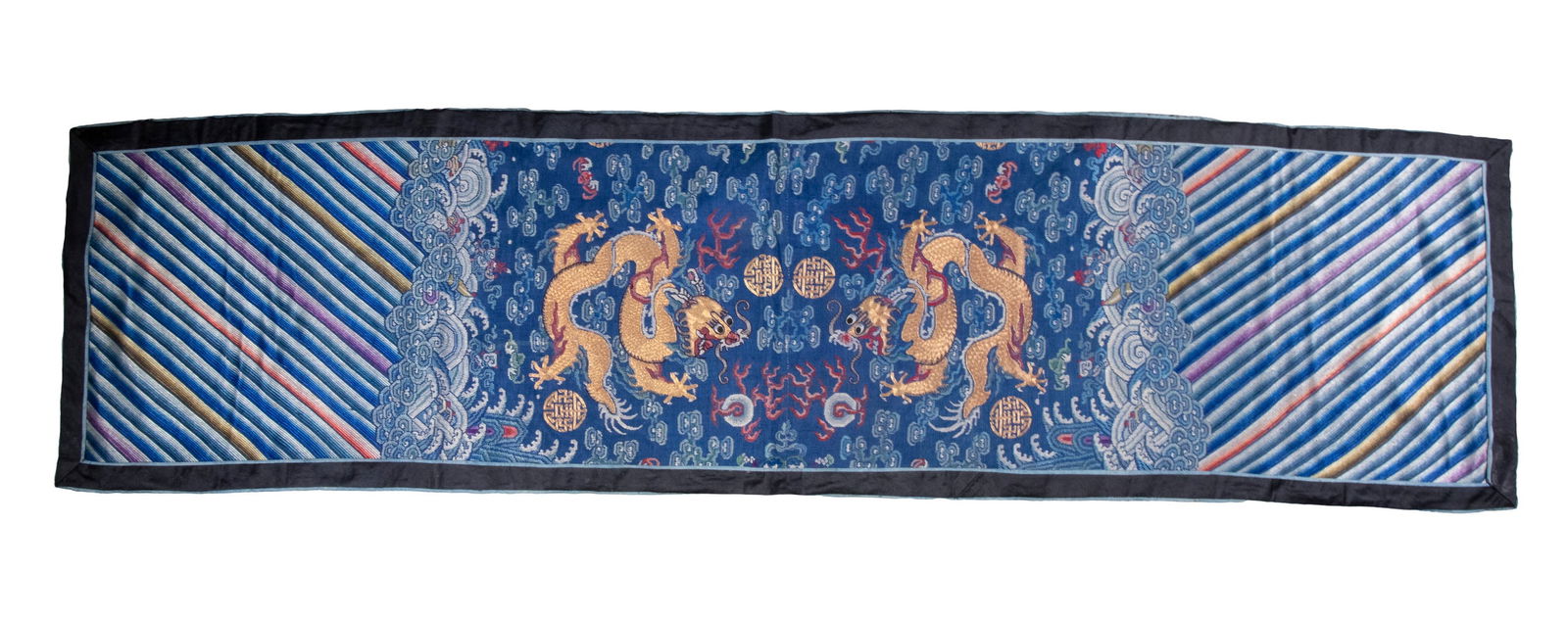 CHINESE SILK BROCADE DRAGON PANEL (1 of 3)