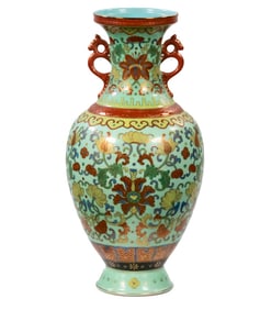 CHINESE CELADON BALUSTER VASE
