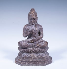 THAI SOAPSTONE FIGURE OF BUDDHA