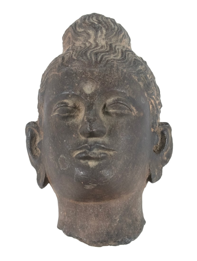INDUS VALLEY CARVED SHIST BUDDHA HEAD (1 of 5)