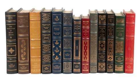 (13) FRANKLIN MINT LEATHERBOUND BOOKS, 19TH-20TH C LIT, LIKE NEW