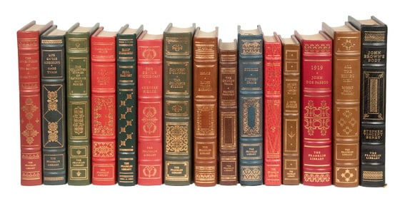 (15) FRANKLIN MINT LEATHERBOUND BOOKS, POETRY, LIKE NEW