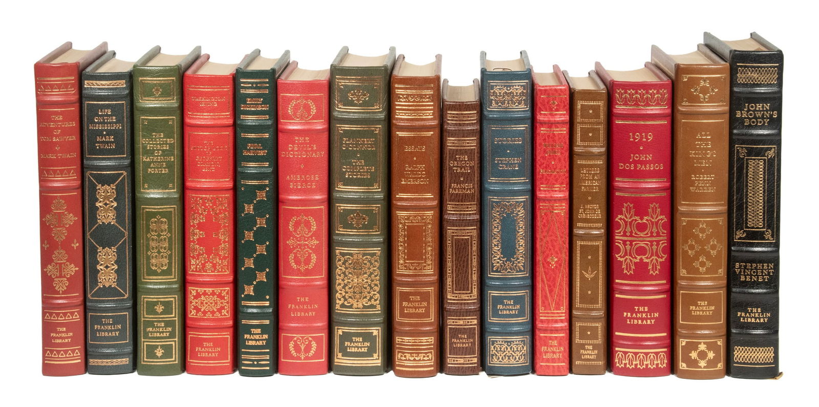 (15) FRANKLIN MINT LEATHERBOUND BOOKS, POETRY, LIKE NEW (1 of 1)