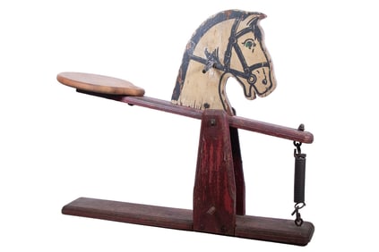 1950S BOUNCING HORSE RIDING TOY