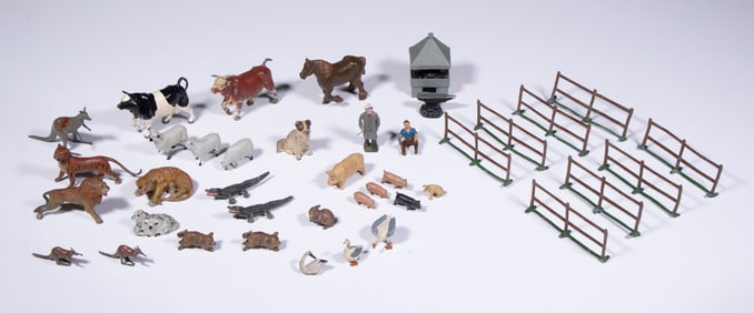 (29) CAST METAL ANIMALS & (12) ASSORTED FIGURES