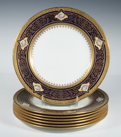 (7) ROYAL CAULDON FOR TIFFANY & CO. SERVICE PLATES