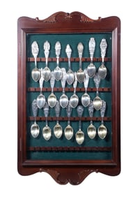 CASED AUG. THOMSEN DANISH SILVER SPOON COLLECTION
