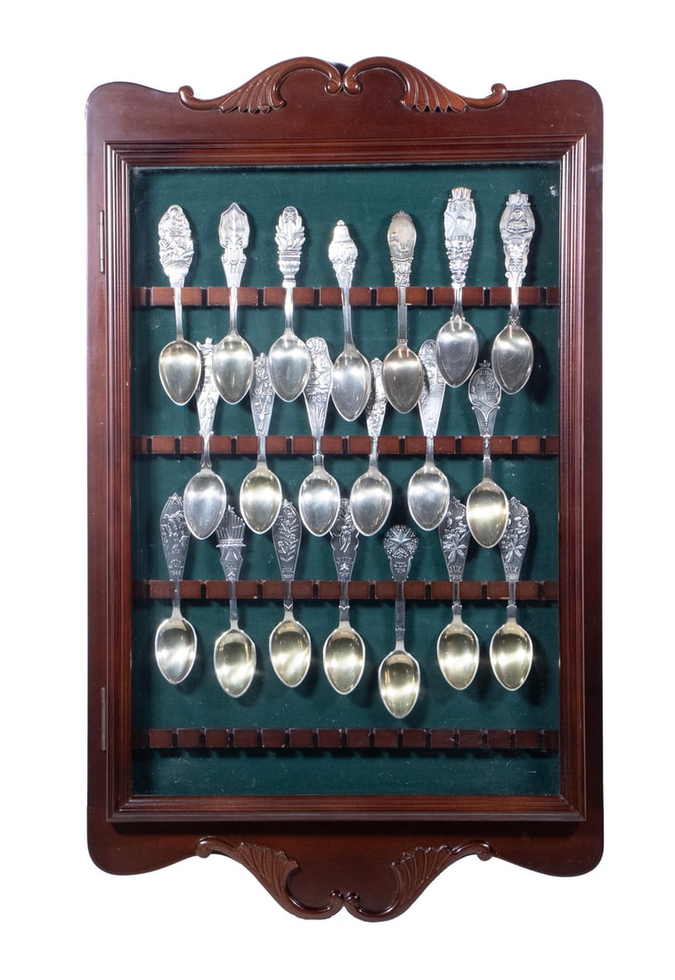CASED AUG. THOMSEN DANISH SILVER SPOON COLLECTION (1 of 1)