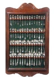 CASED SILVER SOUVENIR SPOON COLLECTION