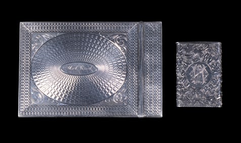ENGLISH STERLING CARD CASE & MATCH SAFE