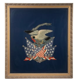 JAPANESE TRAPUNTO NAVY THEME PATRIOTIC EMBROIDERY