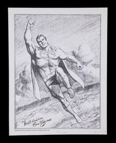 SUPERMAN PRINT SIGNED BY CURT SWAN (1920-1996)