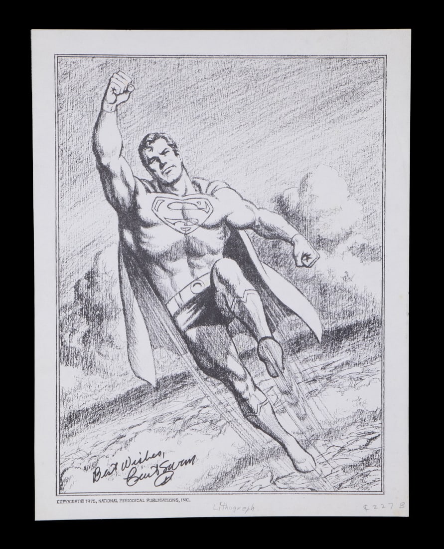 SUPERMAN PRINT SIGNED BY CURT SWAN (1920-1996) (1 of 2)
