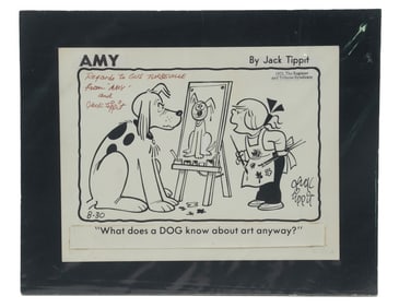 COMIC STRIP ART 1973 "AMY" BY JACK TIPPIT (1923-1994)