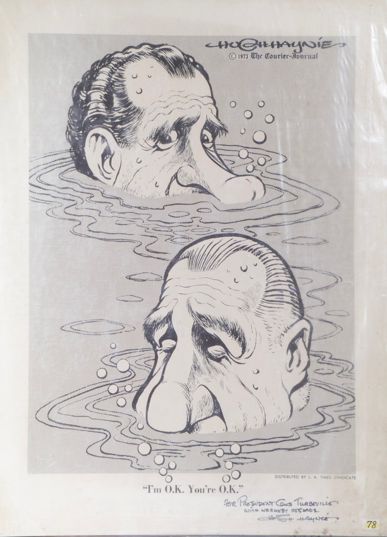 NIXON / AGNEW COMIC BY HUGH HAYNIE (1927-1999) (1 of 2)