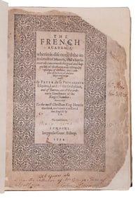 RARE BOOK FRENCH ACADEMY, 1594 , PETER DE LA PRIMAUDAYE