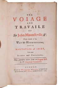 RARE ENGLISH EXPLORER'S BOOK, MAUNDEVILLE, 1727