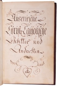 HANDWRITTEN GERMAN BOOK OF PRAYERS, 1633, FINE BINDING