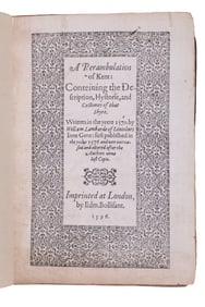 EARLY BOOK KENT HISTORY, 1596, WM LAMBARD
