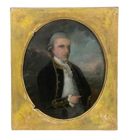 PERIOD EARLY 19TH C. PORTRAIT OF ADMIRAL SIR JAMES SCOTT, ROYAL NAVY