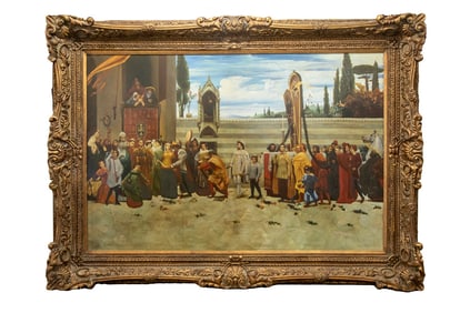 MONUMENTAL REPLICA ITALIAN RENAISSANCE PAINTING