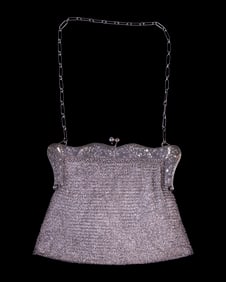 SHREVE & CO. STERLING SILVER MESH PURSE