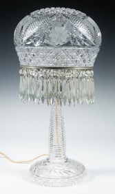 AMERICAN BRILLIANT CUT GLASS TABLE LAMP
