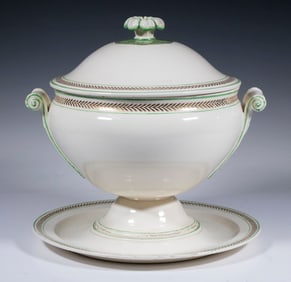 NAPLES CREAMWARE TUREEN & UNDERPLATE