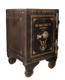 HALL'S SAFE COMPANY IRON FLOOR SAFE