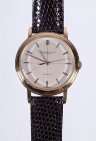 AP "CALATRAVA" STYLE GOLD AUTOMATIC DRESS WATCH