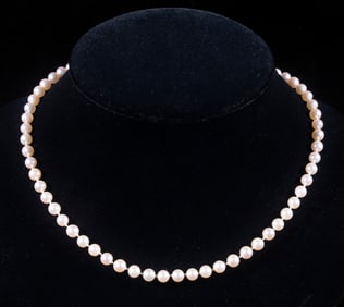 14K GOLD CULTURED PEARL NECKLACE