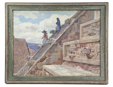 JOSEPH OLAF OLSON (NY/CT/MI, 1894-1979) IN THULIN FRAME