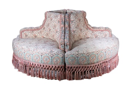 FOUR SECTION ROUND TETE-A-TETE SOFA